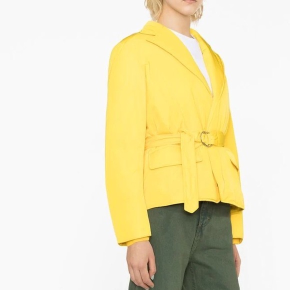 NWT Polo Ralph Lauren women’s belted down-filled yellow jacket Size XS - Picture 3 of 16